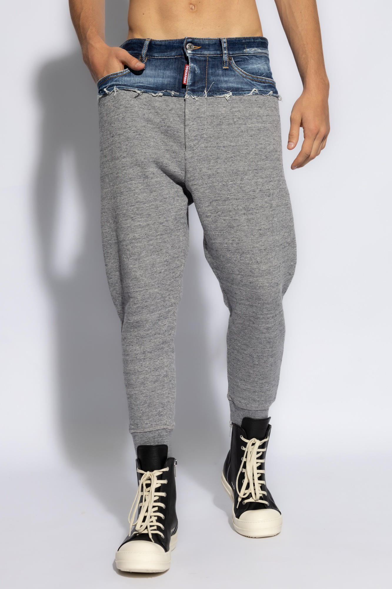 Mid Grey Straight Leg Pants in Pure S120's Wool Flannel
